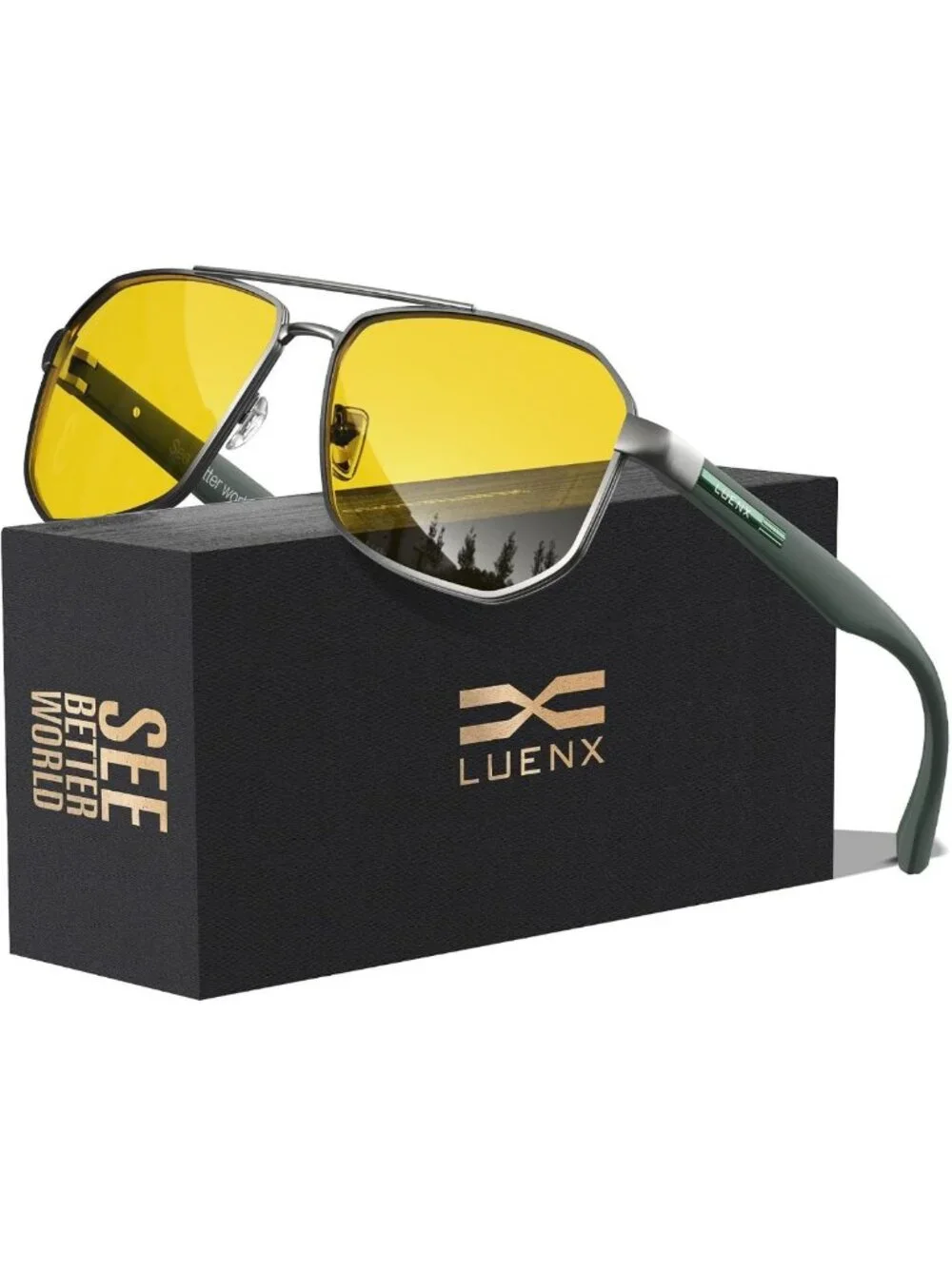 Stylish Polarized Aviator Sunglasses for Men | UV400 Protection & Accessories